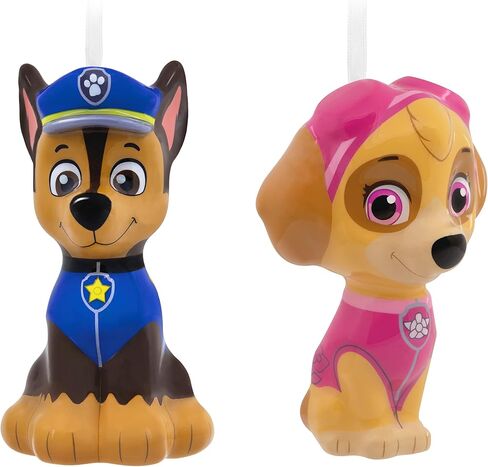 Hallmark Paw Patrol Skye and Chase Decoupage Christmas Ornaments, Set of 2 (0003HCM1121) in Saudi Arabia