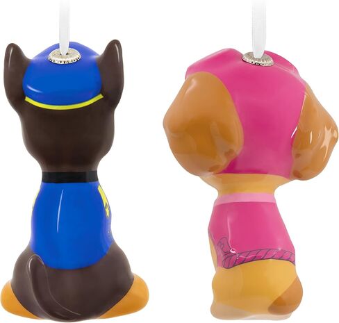 Hallmark Paw Patrol Skye and Chase Decoupage Christmas Ornaments, Set of 2 (0003HCM1121) in Saudi Arabia