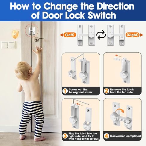 Sliding Barn Door Lock, 90/180 Degree Hardware Heavy Duty Screen Door Latch, Flip Gate Latches for Barn Door, Garden, Cabinet, Bathroom, Outdoor, Fence, Pet Door (White-1pc) in Saudi Arabia