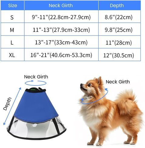 Dog Cone Soft Recovery Collars & Cones After Surgery for Medium Large Dogs, Adjustable Comfy Ecollars to Stop Licking, Adjustable, Dog Ecollars for Recovery (Contains PVC) Plastic: Superior Support in Saudi Arabia