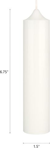 Mega Candles 1 pc Unscented Romantic White Taper Candle, Hand Poured Wax Candles 6.75 Inch x 1.5 Inch, Romantic Wax Play, SM Bondage, Couples, Home Décor, Wedding Receptions, Celebrations & More in Saudi Arabia