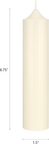 Mega Candles 1 pc Unscented Romantic White Taper Candle, Hand Poured Wax Candles 6.75 Inch x 1.5 Inch, Romantic Wax Play, SM Bondage, Couples, Home Décor, Wedding Receptions, Celebrations & More in Saudi Arabia