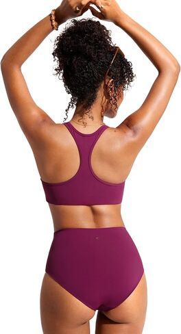 CRZ YOGA Womens Racerback Bikini Tops Scoop Neck Bathing Suit Swimsuit Top Padded Swim Sport Bra in Saudi Arabia