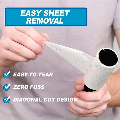 Air Jungles Scented Lint Roller 450 Sheets, Fresh Linen Scent, Extra Sticky, Portable Pet Lint Remover for Pet Hair, Clothing, Car, Furniture, Carpet, Dog & Cat Hair Lint Remover in Saudi Arabia