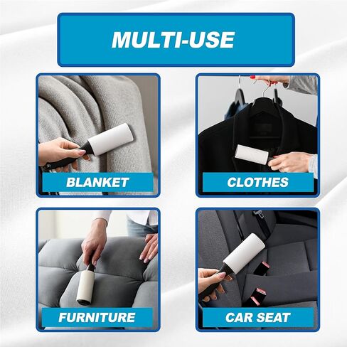 Air Jungles Scented Lint Roller 450 Sheets, Fresh Linen Scent, Extra Sticky, Portable Pet Lint Remover for Pet Hair, Clothing, Car, Furniture, Carpet, Dog & Cat Hair Lint Remover in Saudi Arabia