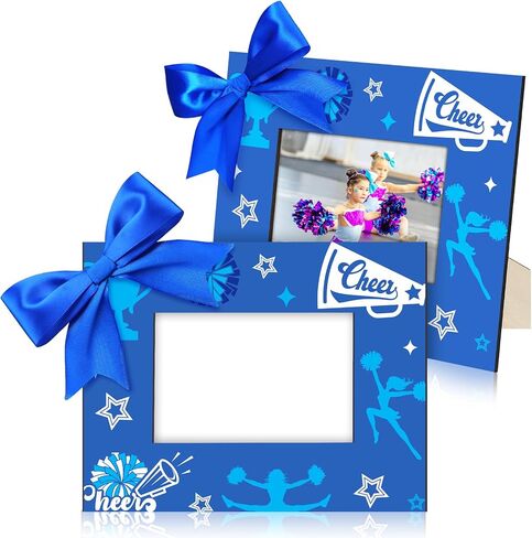 12 Pcs Cheer Picture Frame 8x10 Inch Wood Photo Frames Cheerleader Wooden Frame Cheer Gift Tabletop Pictures Cheerleading Photo Display for Gallery Home Wall Decor (Navy Blue) in Saudi Arabia