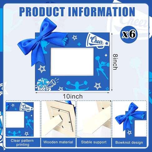 12 Pcs Cheer Picture Frame 8x10 Inch Wood Photo Frames Cheerleader Wooden Frame Cheer Gift Tabletop Pictures Cheerleading Photo Display for Gallery Home Wall Decor (Navy Blue) in Saudi Arabia