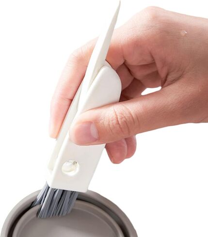 3 in 1 Cup Lid Cleaning Brush, 2024 New Crevice Cleaning Brush for Baby Bottle Gap Tight Spaces Cup, Multifunctional Gap Cleaning Brush, Water Bottle Cleaning Brush Cup Lid Cleaner Brush (Beige) in Saudi Arabia