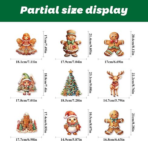 50 Pcs Christmas Window Clings,Christmas Decorations Christmas Stickers for Glass,Double Side Reusable Cute Winter Holiday Window Stickers,Gingerbread Man Snowflake Xmas Tree Decals for Party ﻿ ﻿ in Saudi Arabia