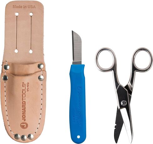 Jonard Tools TK-350 Fiber Optic Stripper & Kevlar Shears Kit – Featuring Molded Pouch to Securely Hold 3 Hole Fiber Stripper and Kevlar Cutting Shears – Ideal for Fiber Technicians in Saudi Arabia