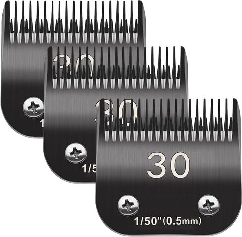 7FC Pet Dog Grooming Detachable Blades, Compatible with Andis Size-7FC Cut Length 1/8"(3.2mm), Most A5, KM Series Clippers,Made of Ceramic Blade (Black) in Saudi Arabia