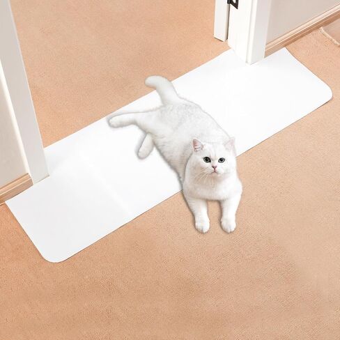 Uross Carpet Protector for Pets -3.6FT Black Round Corner Plastic Carpet Protector, Under Door Cat Carpet Protector for Doorway, Anti Cat Scratch Carpet Protector Mat, Stop Cats from Scratching Carpet in Saudi Arabia