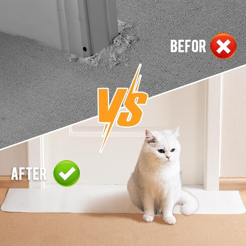 Uross Carpet Protector for Pets -3.6FT Black Round Corner Plastic Carpet Protector, Under Door Cat Carpet Protector for Doorway, Anti Cat Scratch Carpet Protector Mat, Stop Cats from Scratching Carpet in Saudi Arabia
