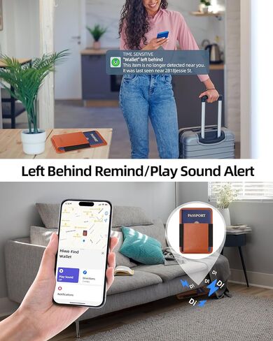 HiWe Passport Holder, Minimalist Leather Passport Card Wallet for Men & Women, RFID-Blocking, 4 Card Slots, 1 Side Pocket, ID Window, Black in Kuwait