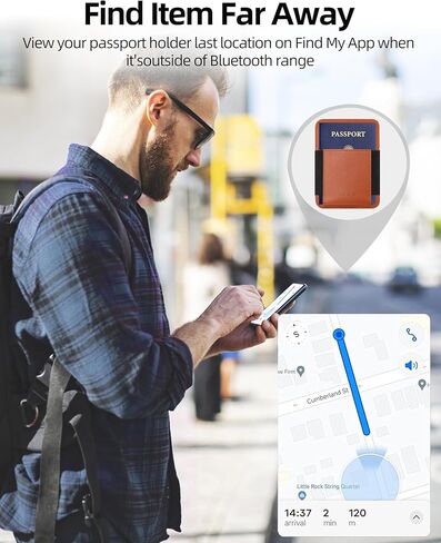 HiWe Passport Holder, Minimalist Leather Passport Card Wallet for Men & Women, RFID-Blocking, 4 Card Slots, 1 Side Pocket, ID Window, Black in Kuwait