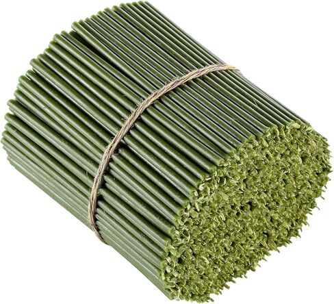 Danilovo Pure Beeswax Candles - No-Drip, Smoke-Less, Tall, Thin Taper Candles – Decorative Candles for Church Prayer, Decor or Birthday Candles – Honey Scented Candles – 7.3"x0.24" (Green, 50pcs) in Kuwait