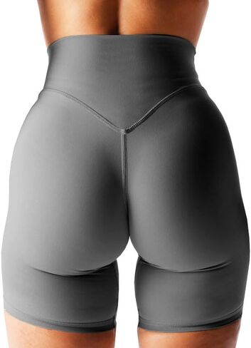 Women's High Waisted Biker Shorts Cross Waist Workout Yoga Shorts Running Leggings with/no Pocket in Saudi Arabia