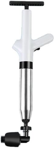 Toilet unclogger (blue)，Air Plunger for Drain, High Pressure Air Drain Blaster with Visual Barometer Stainless Steel Toilet Clog Remover TU Plungers for Bathroom, Kitchen, Clogged Pipe in Saudi Arabia
