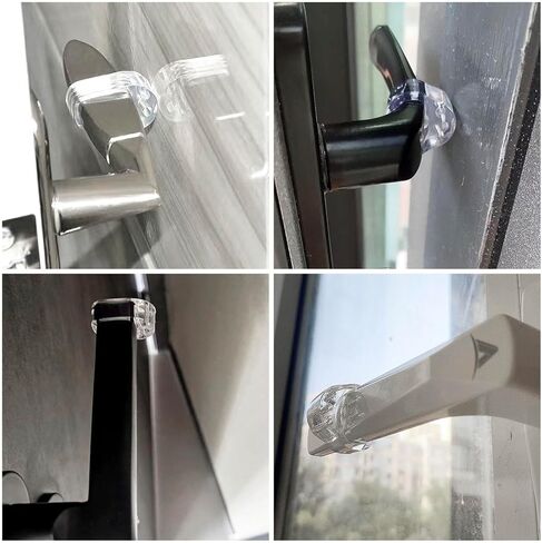 8 قطعة سدادات باب على شكل حرف O واقي حماية PVC مقبض باب شفاف باب حلقة تصادمية سدادة باب حامي الحائط مقبض جدار درع in Kuwait