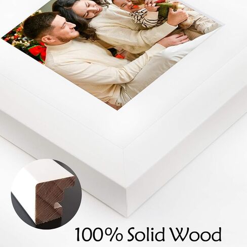 Golden State Art, Smartphone Instagram Frames Collection, Set of 4, 6x6-inch Square Photo Wood Frames with White Photo Mat & Real Glass for 4x4 Photo, White in Saudi Arabia