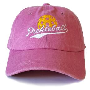 Pickleball Hat for Men Women,Ajustable Embroidered Washed Denim Baseball Cap Snapback