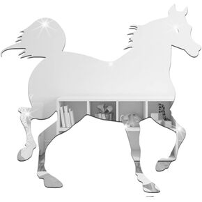 FOMIYES Home Decor Home Decor 3D Acrylic Mirror Wall Stickers Decor Animal Horse Shaped Mirror Tiles Decals DIY Wall Art Sculpture for Home Living Room Bedroom Decoration Mirror Trim Mirror Trim
