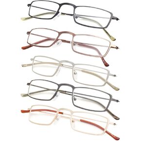5-Pack Lightweight Readers Men Women Reading Glasses