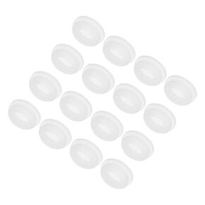 MECCANIXITY 20pcs Silicone Snap in Locking Hole Plugs,12mm/0.5 Inch Mounting Diameter Narrow Groove Width 2mm Panel Seal Cover Round for Kitchen Bulkheads Waterproof Sealing Plugs Clear