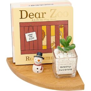 Corner Floating Shelves 10 inch, Oak Wood Corner Shelf Wall Shelves for Bedroom, Living Room, Bathroom, Kitchen, Office, Corner Shelves for Storage & Decoration