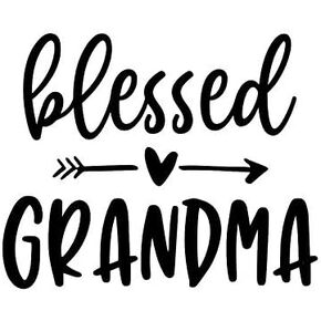 Blessed Grandma MKR Decal Vinyl Sticker |Cars Trucks Vans Walls Laptop|Black|5.5 x 4.5 in|MKR1856