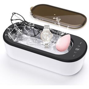 منظف ​​بالموجات فوق الصوتية منظف صوتي للنظارات مع 4 أوضاع، نظارات منظف بالموجات فوق الصوتية 43 كيلو هرتز، منظف بالموجات فوق الصوتية للحمام 300 مل للنظارات والساعات والخواتم والقلائد in Kuwait