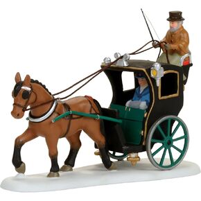 Department 56 Ceramic Dickens Holiday Cab Ride Figurine Village Accessory, Multicolor, 4, Multicolor