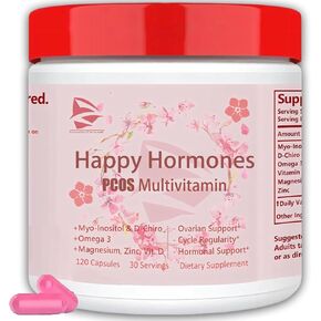 New Upgrade PCOS Multivitamin,2024 Multivitamin,Hormone Balance for Women-Cycle Support Supplements-Menopause and Mood Support Supplement PMS Support for Women (120 Capsules (Pack of 1))