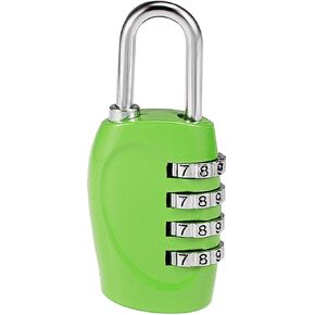 uxcell 4 Digit Combination Padlock, 4mm Shackle, Zinc Alloy Lock Waterproof Lock for Gym Locker Fence Suitcase Travel Outdoor, Black