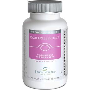 ScienceBased Health OcularEssentials Whole Body Formula - Specialized Eye & Body Multinutrient - 30 Key Ingredients - Rich in Antioxidants and Cell-Protecting Nutrients - 60 Capsules