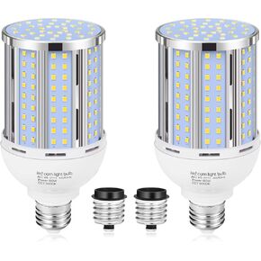 2 pack 120W Corn LED Light Bulb Fanless,5000K Daylight(1200 Watt Equivalent) E26/E39 Large Mogul Base LED Cob Lamp 15,800LM for Outdoor Indoor Garage Warehouse Factory Workshop Street Backyard