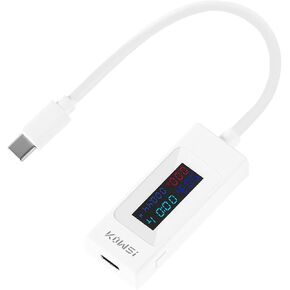 Portable Type-C Tester 4-30V Voltage Meter Ammeter Digital Monitors Cut-Off Power Bank Charger 2-Directions Voltage and Current Tester USB Capacity Working-Time Ammeter Voltmeter Power-Bank in Kuwait