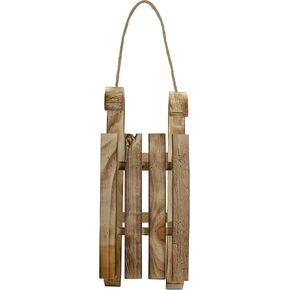 Northlight 15.5" Rustic Brown Sleigh On Twine Rope Christmas Wall Decor