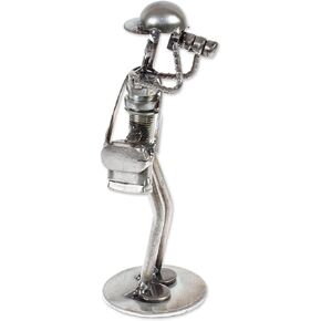 NOVICA ' Rustic Photographer' Upcycled Auto Part Sculpture, Metallic