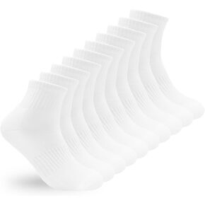 bigvalley Women’s Ankle Athletic Socks - Breathable, Cushioned, Running & Sports Cotton Quarter Socks with Arch Support