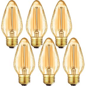 Leools Dimmable E26 led Bulb 6W Equal 60 watt Vintage LED Edison Bulb AC120V 3000K Soft White F15 LED Bulb for Ceiling Fan Light Bulbs,Pendant Bulb and Chandeliers Light Bulb 600LM Clear Medium 6Pack