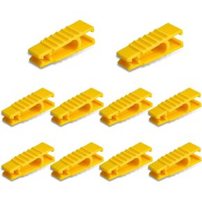 10 PCS Car Fuse Clamp, 1.18" x 0.35" x 0.31" 40A 32V ABS Mini Plastic Car Blade Style Fuse Puller, Replacement Modification Accessory, Suitable for Cars, Motorcycles, Trucks, SUVs (Yellow)