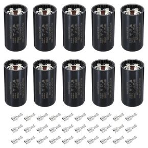 PATIKIL Motor Start Capacitor, 10 Pcs 189-227uF/Mfd 220-250V 50/60Hz CD60 Run Capacitor Motor Round Starting Capacitor for Electric Motor Starts Running