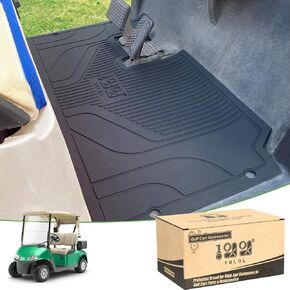 10L0L Golf Cart Floor Mat for EZGO RXV, One-Piece Design Silica Gel Mat