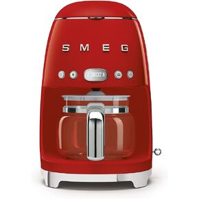Smeg DCF02WHUK Drip Coffee Machine, Auto-Start Mode, Reuseable Filter, Digital Display, Anti-Drip System, Aroma Intensity Option, 1.4 Litre Tank, White