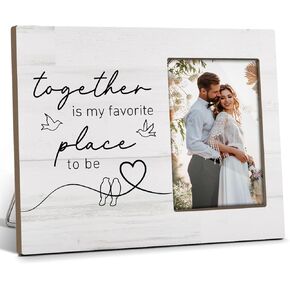 Engagement Picture Frame, Couple Picture Frame for Women Men, Wedding Gifts for Couples Newlyweds, Bible Verse Christian Gifts for Anniversary, Love Photo Frame 4x6 For Table Wall Decor -big02
