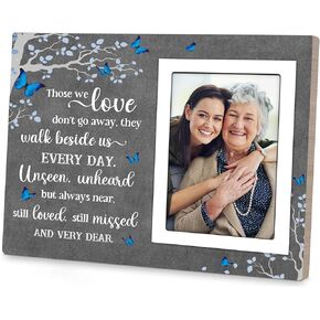 Sympathy Gift for Loss of Loved One, Wood Memorial Picture Frame Fits 4x6in Photo, In Memory of Loved One Gifts, Bereavement Funeral Sympathy Gifts for Loss of Mom Dad Grandma Brother