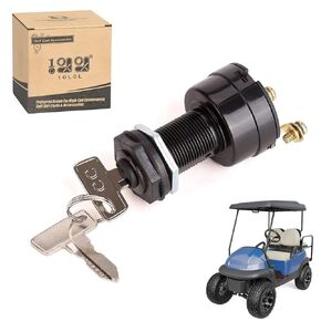 10L0L Golf Cart Ignition Switch 2-PIN with 2 Pack Club Car Keys for Club Car DS 1996-UP 36V or 48V Electric Golf Cart, Replacement Part OEM #101826201
