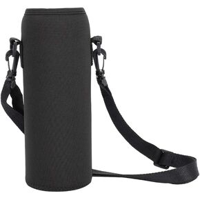 POCREATION Water Bottle Carrier,Insulated Neoprene Water Bottle Holder Bag Case Pouch Cover 1000ML, Shoulder Strap, Great for Stainless Steel and Plastic Bottles, Sport and Energy