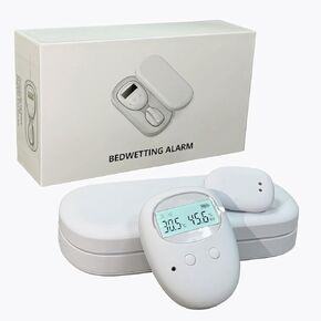 Wireless Bedwetting Alarm, Bed Wetting Pee Alarms for Older Kids Boys and Girls, Moisture Potty Alarm USB Rechargeable, LCD Display Temperature Humidity
